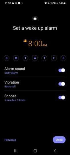 Samsung Clock App Alarm