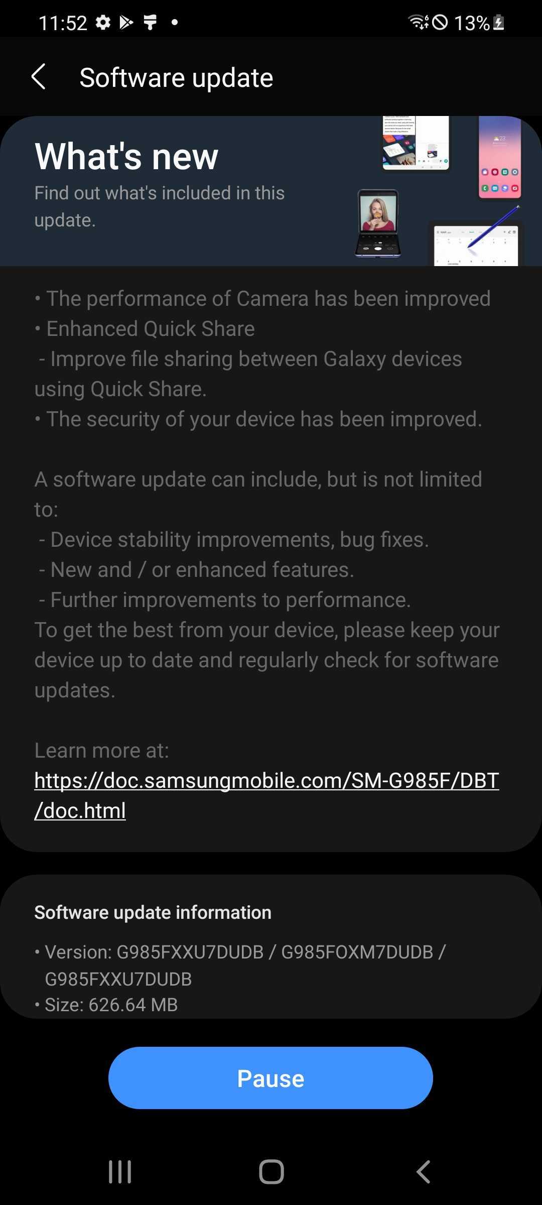 Samsung Galaxy S20+ May 2021 Security Patch