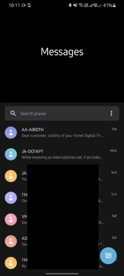 Samsung Galaxy S21 Google Messages Update One UI Design Dark Mode