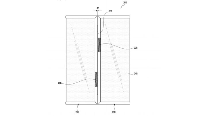 Samsung Galaxy Z Fold Tab Patent Outward Folded Displays Rear View