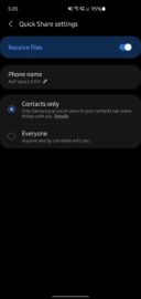 Samsung Quick Share Privacy Settings