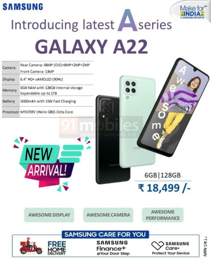 Samsung Galaxy A22 Price Leaked