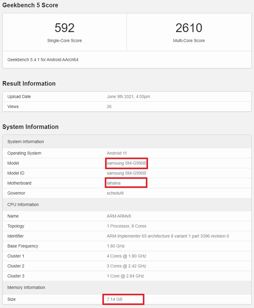 Samsung Galaxy S21 FE SM-G990B 8GB RAM Snapdragon 888