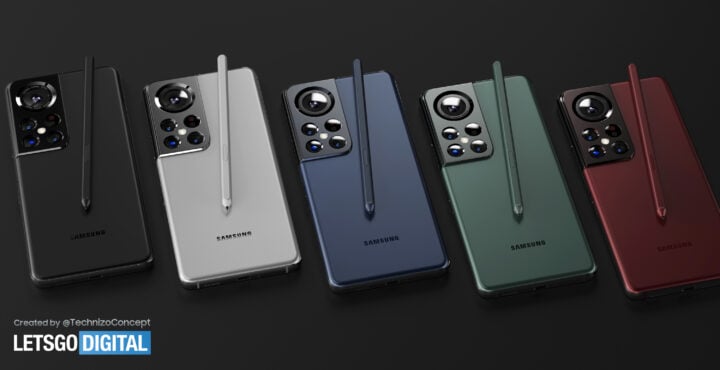 Samsung Galaxy S22 Ultra Concept Colors