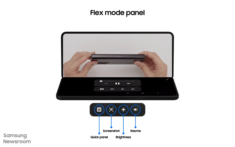 Samsung One UI 3.1.1 Flex Mode Panel