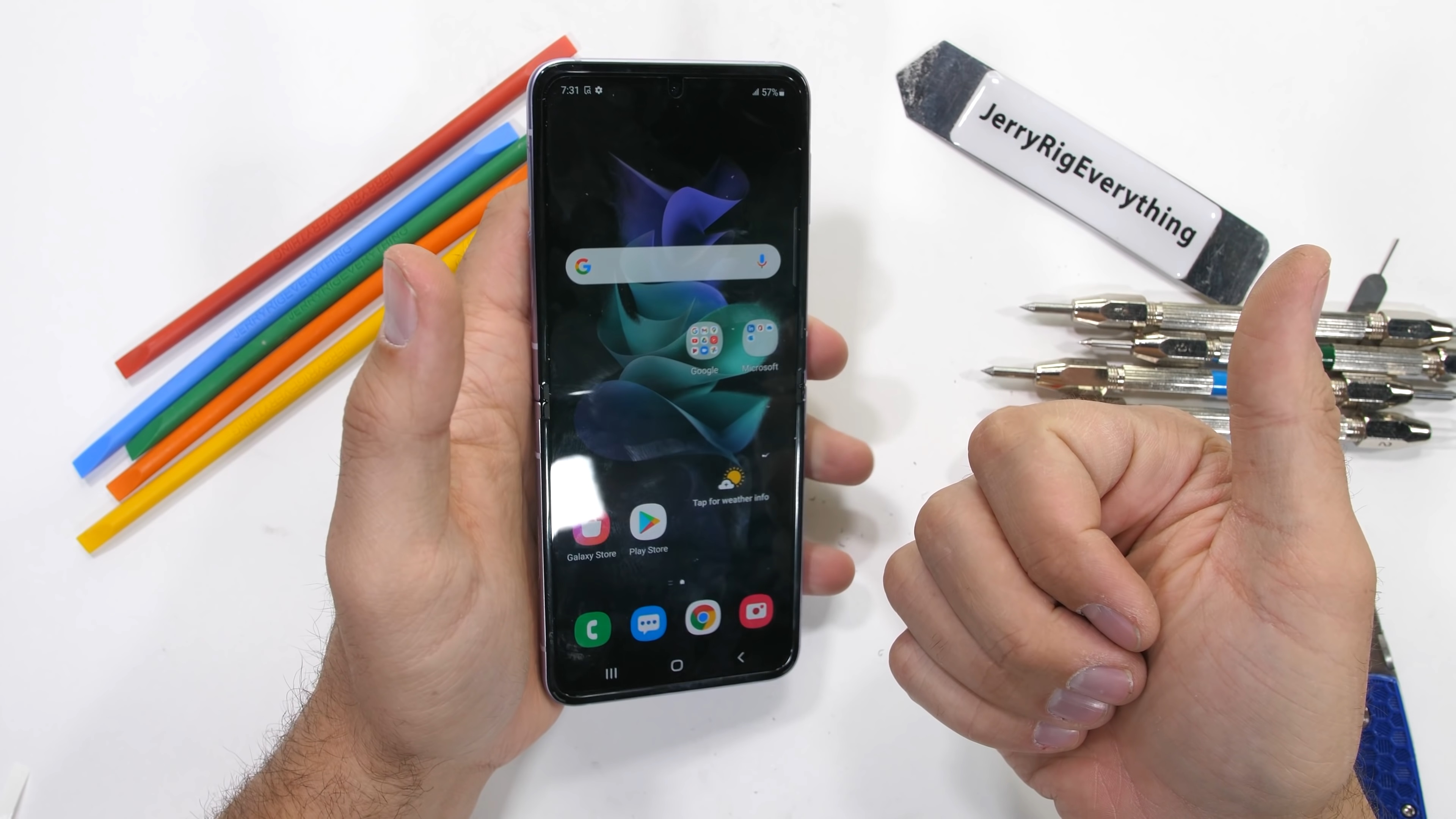Galaxy Z Flip 3 survives durability test, gets a thumbs up from