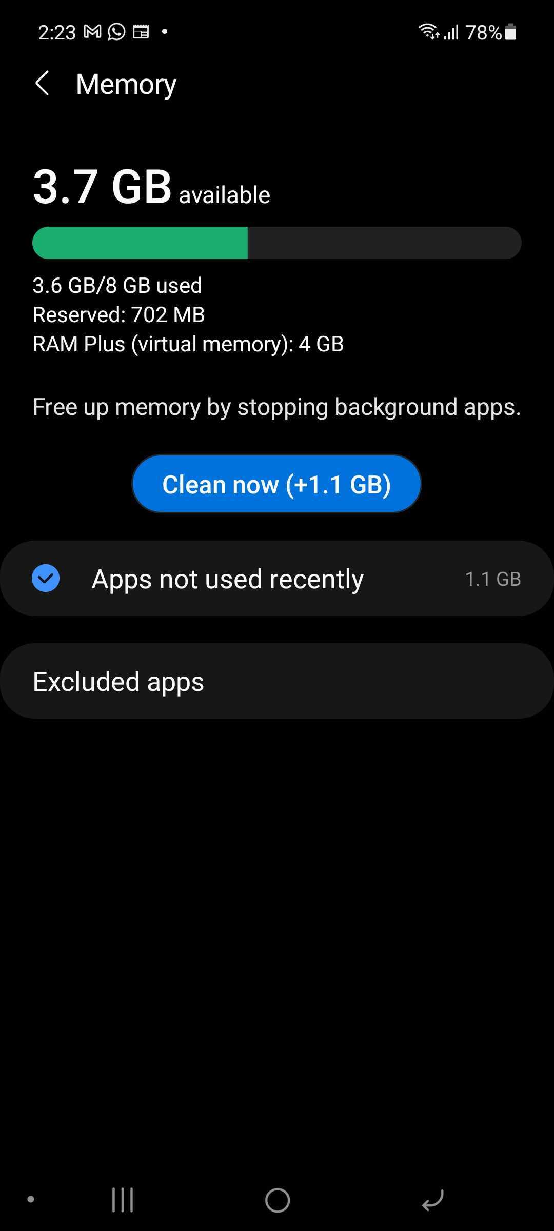 RAM Plus Galaxy A52