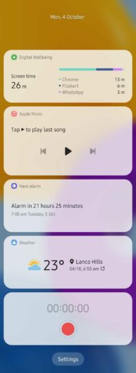 Samsung Voice Recorder App Version 21.3.30.23 Lockscreen Widget