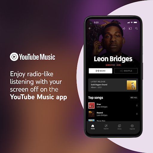 Ứng dụng YouTube Music đã có mặt trên các thiết bị di động, cho phép bạn phát nhạc như trên background với chất lượng cao nhất. Quên đi những rắc rối về giới hạn phát nhạc ở nền tảng trước đây, cùng trải nghiệm những giây phút thư giãn và thăng hoa với nguồn nhạc miễn phí tuyệt vời này.