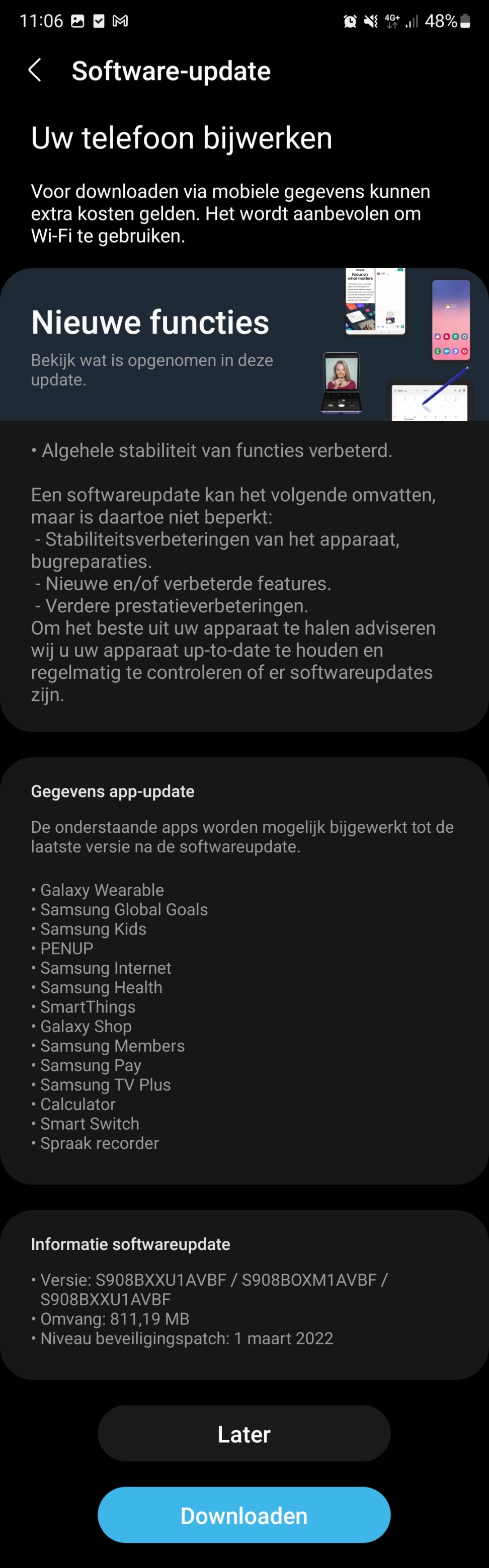 Catatan Perubahan Patch Keamanan Samsung Galaxy S22 Ultra Maret 2022