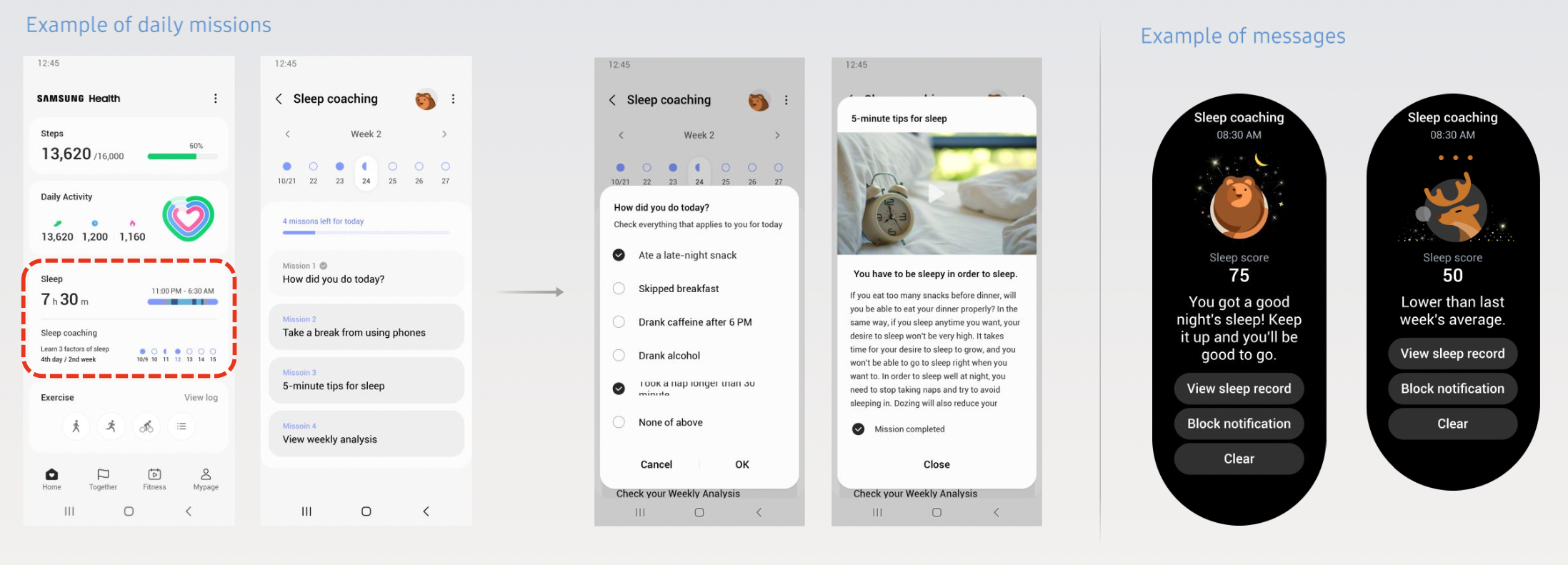 Samsung Galaxy Watch 4 Sleep Coaching