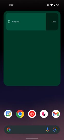 Android 13 Beta 2 Battery Widget