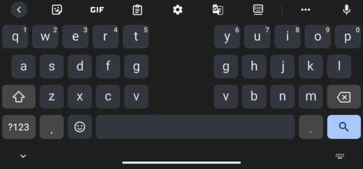 Gboard Split Keyboard Dark