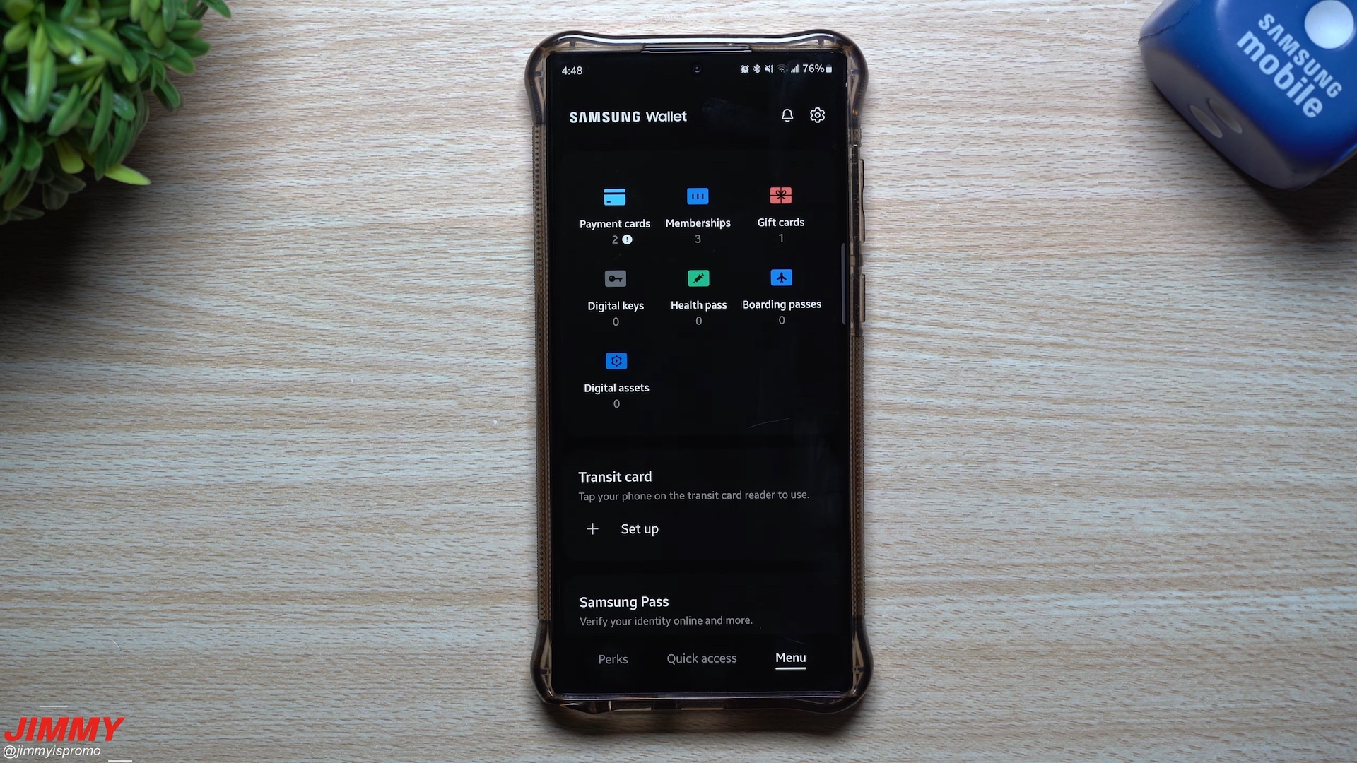 samsung wallet app home screen