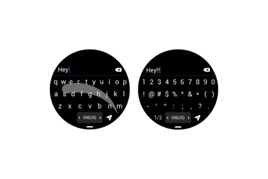 One UI Watch 4.5 QWERTY Keyboard Layout