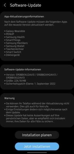 Samsung Galaxy S22 September 2022 Security Update 02