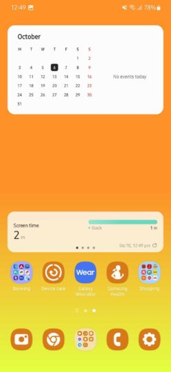 Samsung Health Themed Icon Android 13 Orange
