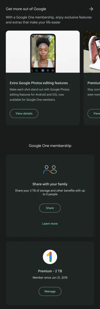 Google One - Member benefits that help you get more out of Google