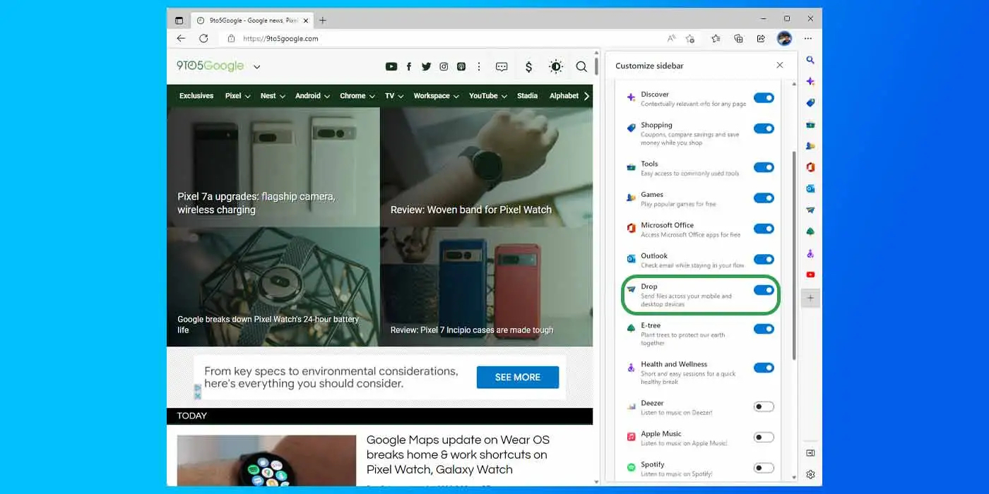 Microsoft Edge Drop transfere arquivos, notas e até screenshots entre PCs –  Tecnoblog