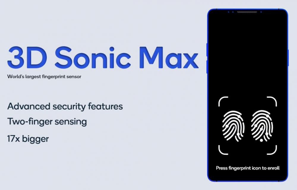 Qualcomm 3D Sonic Max Fingerprint Reader