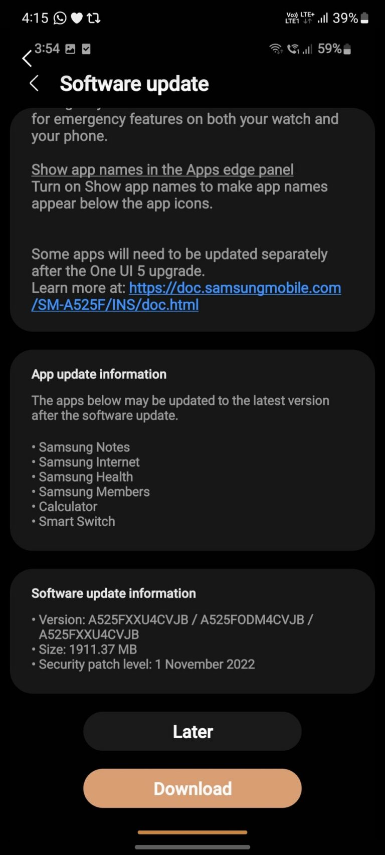 Samsung Galaxy A52 Android 13 update released in India - SamMobile
