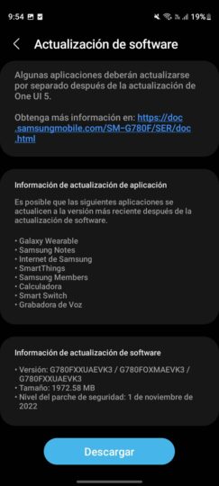 Samsung Galaxy S20 FE Android 13 One UI 5.0 Update Changelog