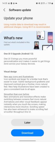 Samsung Galaxy Z Fold 4 Android 13 Update-Änderungsprotokoll