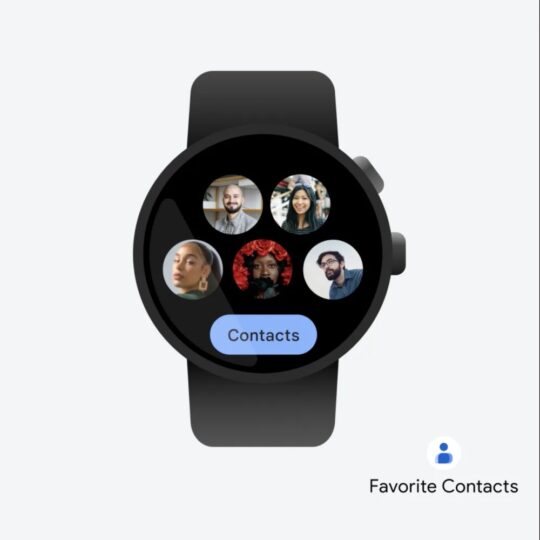 Google Wear OS Favorite Contacts tile