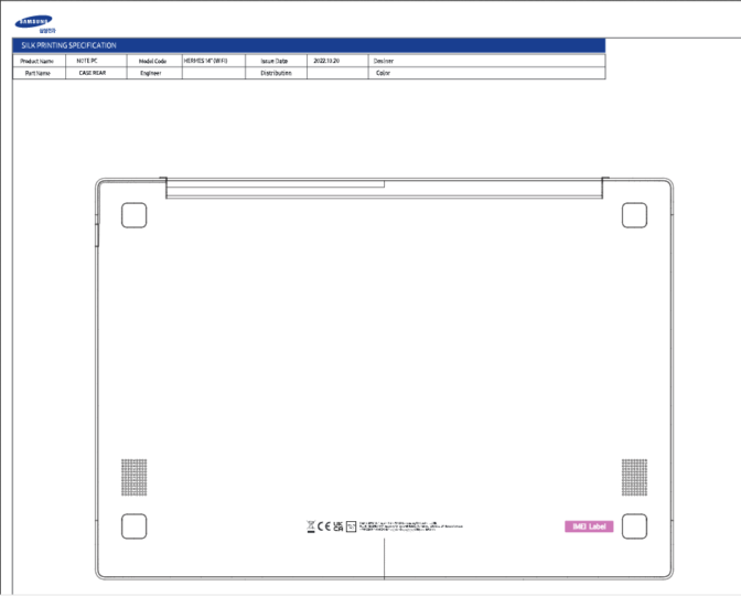 Samsung Galaxy Book 2 Go and Galaxy Book 2 Go 5G FCC (Design)