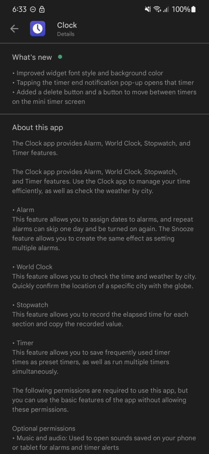 Samsung Clock app updated with new widget design, timer features