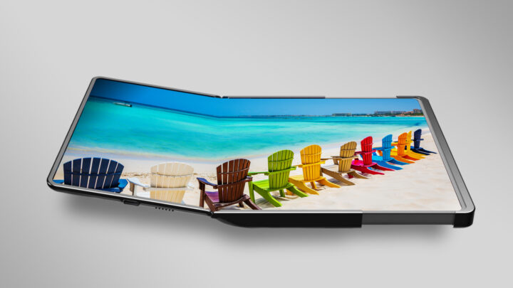 삼성, 접고 펼칠 수 있는 Flex Hybrid OLED 화면 공개