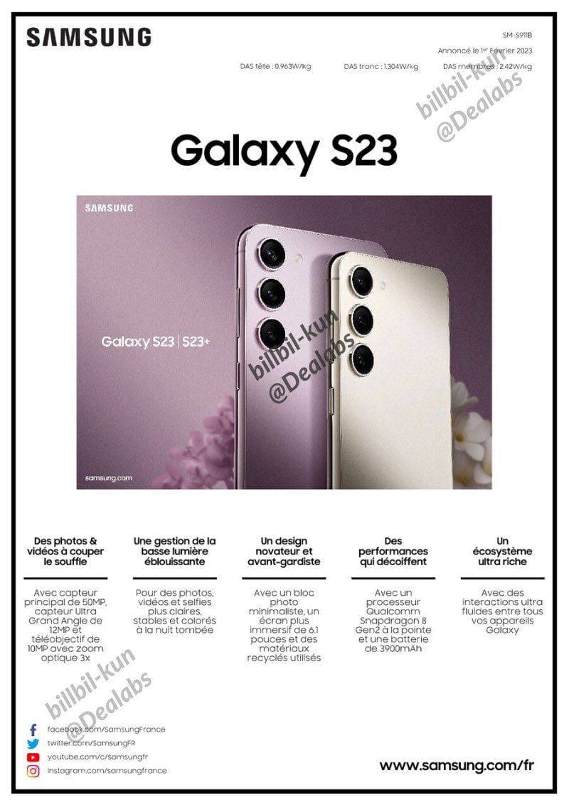 公開的秘密：Samsung Galaxy S23 系列官宣圖與完整規格全面曝光；漲價在所難免？！ 1