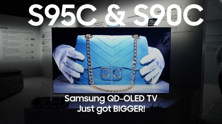 TVs Samsung S95C e S90C QD-OLED práticas na CES 2023