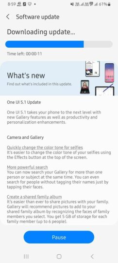 Samsung Galaxy M42 One UI 5.1 Update Changelog