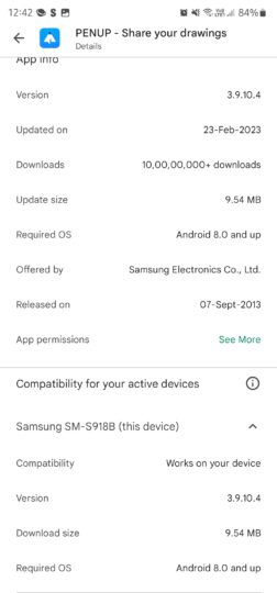 Samsung PenUp Update 3.9.10.4