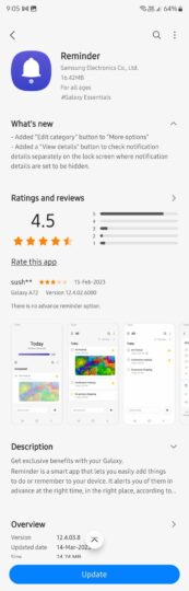 Samsung Reminder Update 12.4.03.8