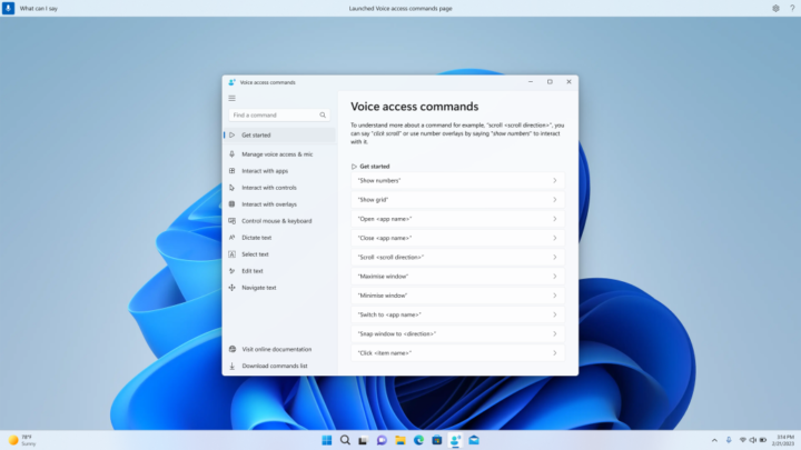 windows-11-voice-access