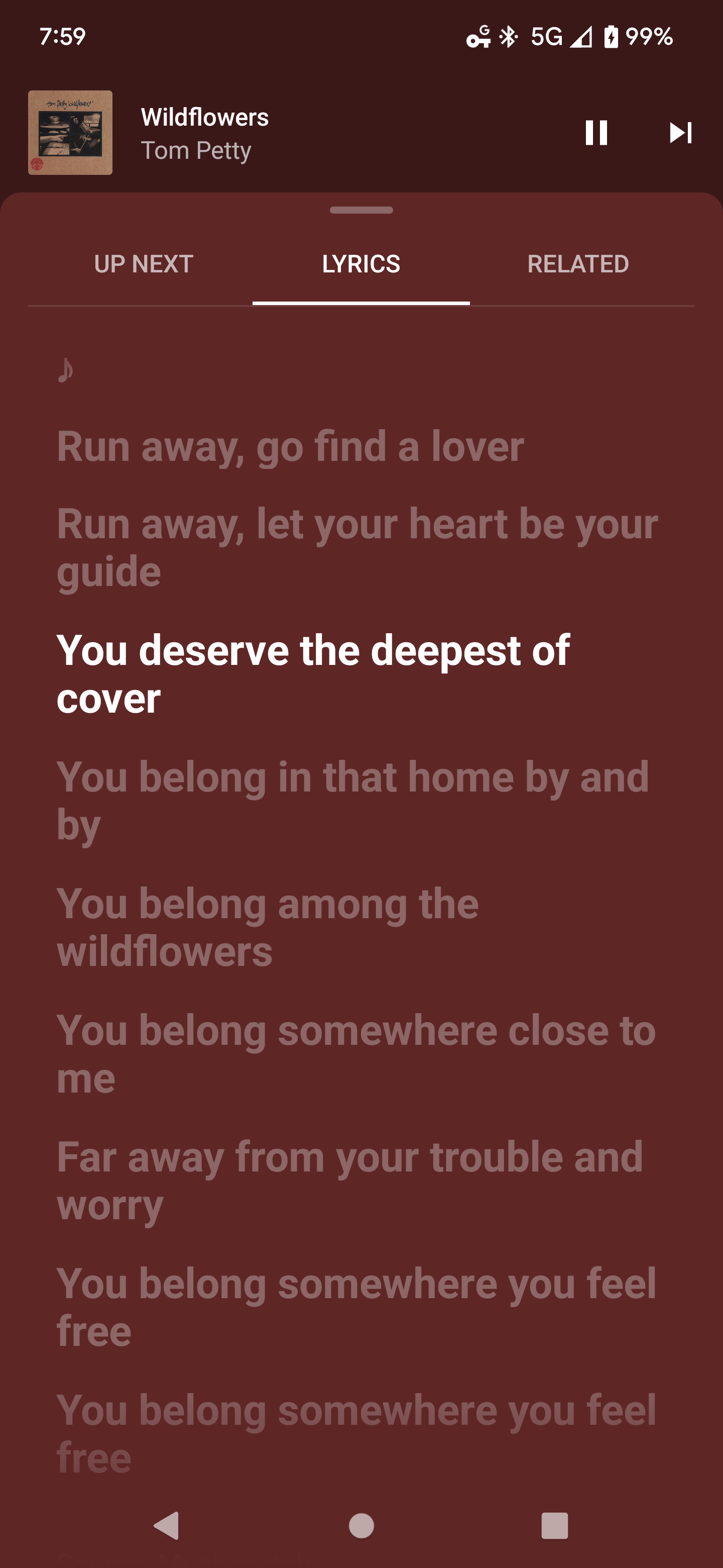 Live lyrics on Google TV app! : r/Music