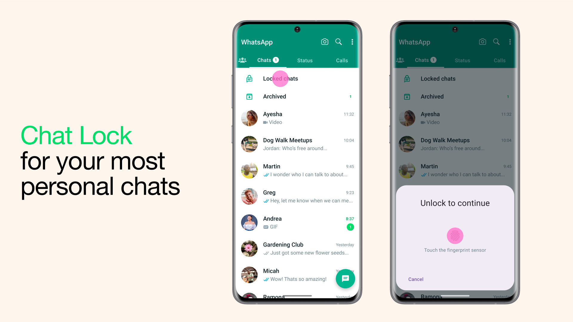 WhatsApp Brings Chat Lock For Individual Chat Threads To Android WhatsApp Brings Chat Lock For Individual Chat Threads To Android