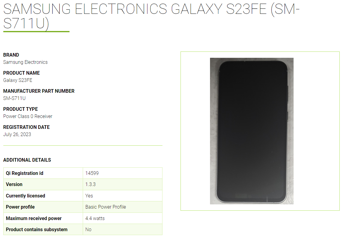 Samsung Galaxy S23 FE shows itself at certification body with photos and  datasheet shortly before launch -  News