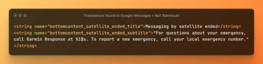 Google Messages Two Way Satellite SOS Texting Garmin Code