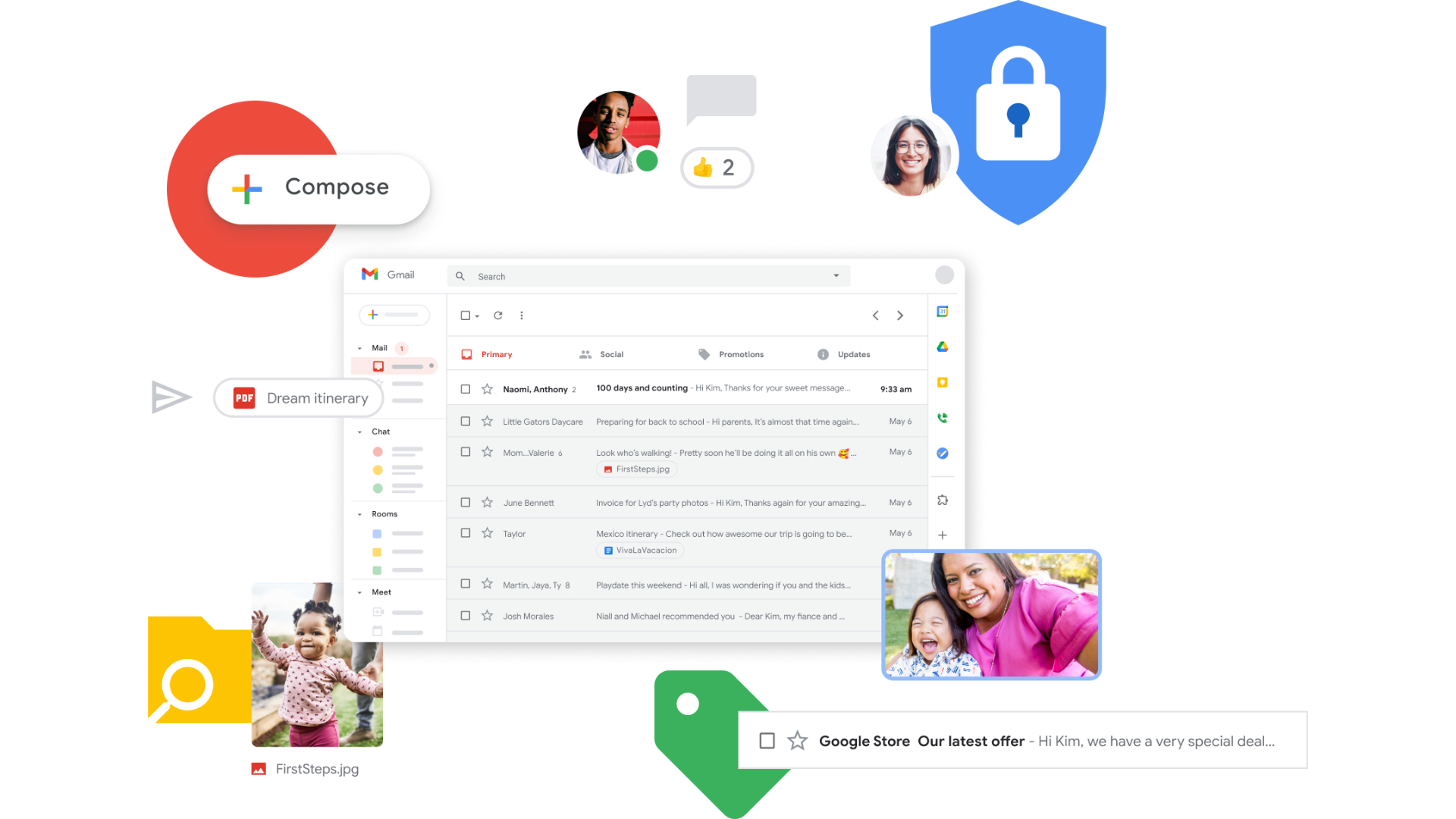 Gmail interface gets a new design for foldable phones