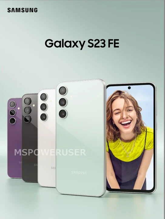 El Galaxy S23 FE presume sus colores y diseño en el render oficial filtrado