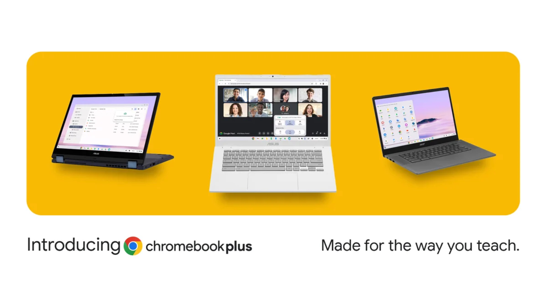 Meet the Chromebook Plus Line: Google and Partners Unveil 8 Leveled-Up  Laptops