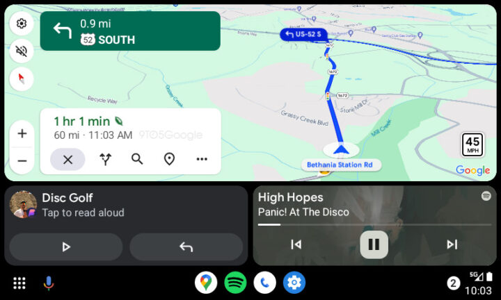 gogole maps android auto new colors