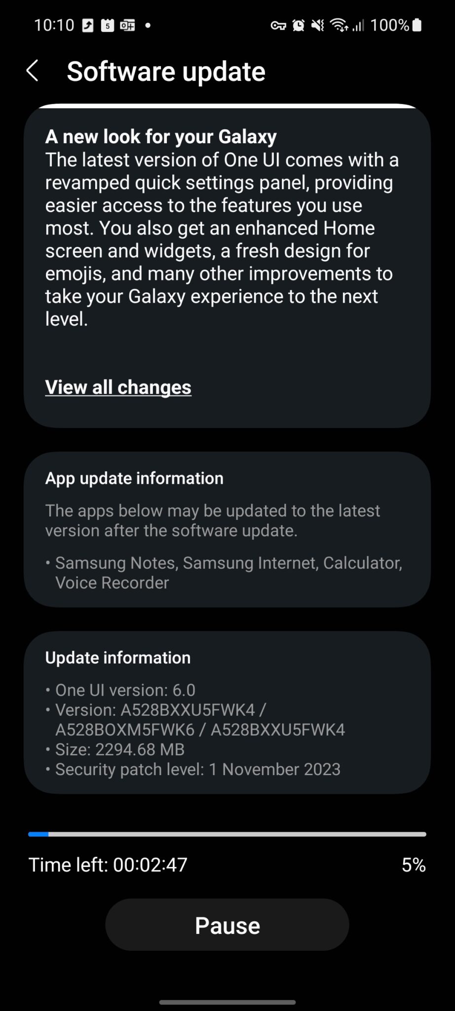 Samsung Galaxy A52s gets updated to Android 14 (One UI 6.0) in Europe ...