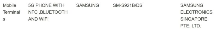 Samsung Galaxy S24 IMDA Certification Singapore