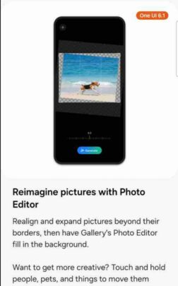 L'editor di foto Samsung One UI 6.1 sposta gli oggetti