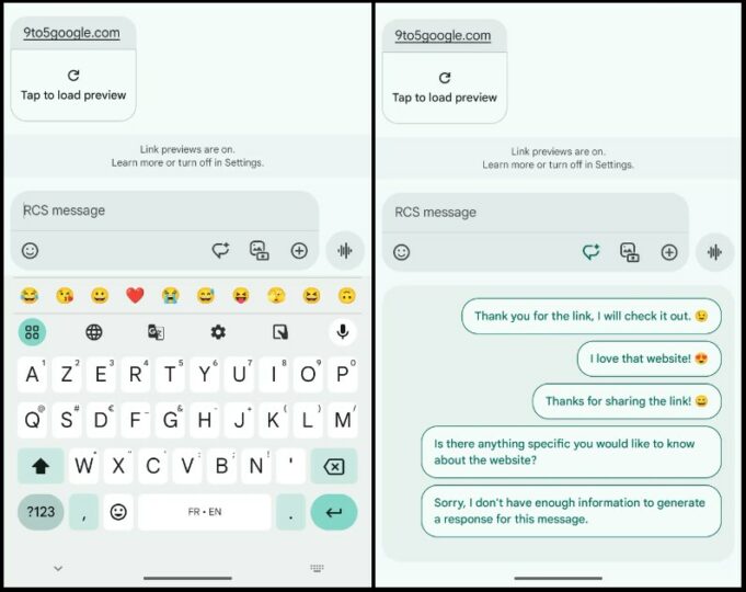 Google Messages erhält zusammen mit der Verknüpfungsleiste ein neu gestaltetes Textfeld