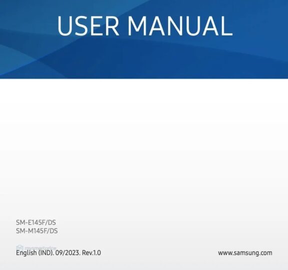 Samsung Galaxy F14 M14 4G User Manual Front Page